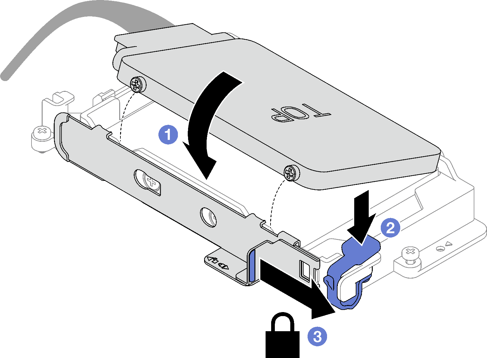 Upper drive installation