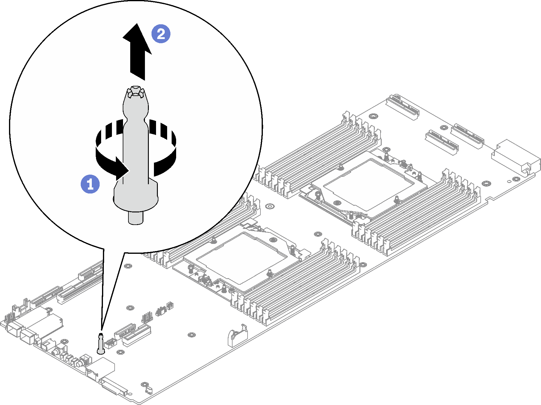 Guide pin removal