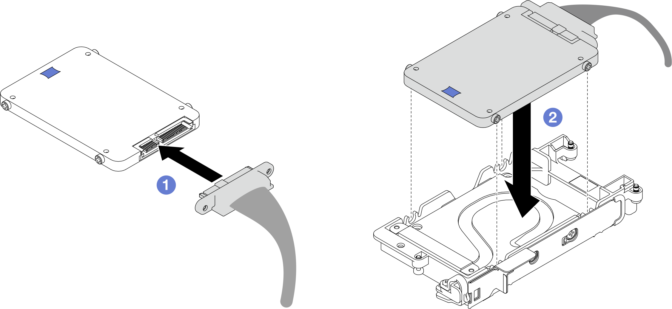 Lower drive installation