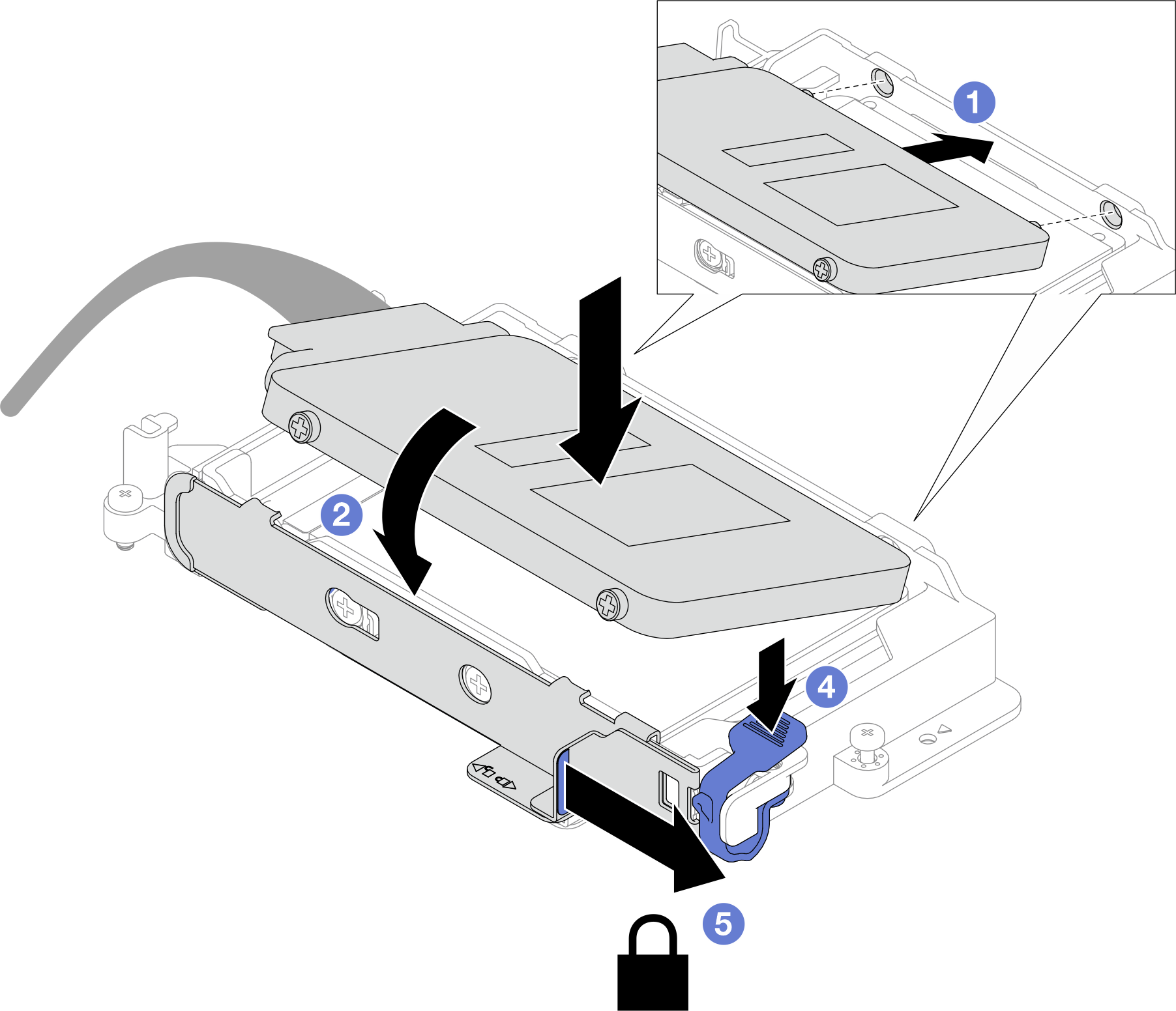 Upper drive installation