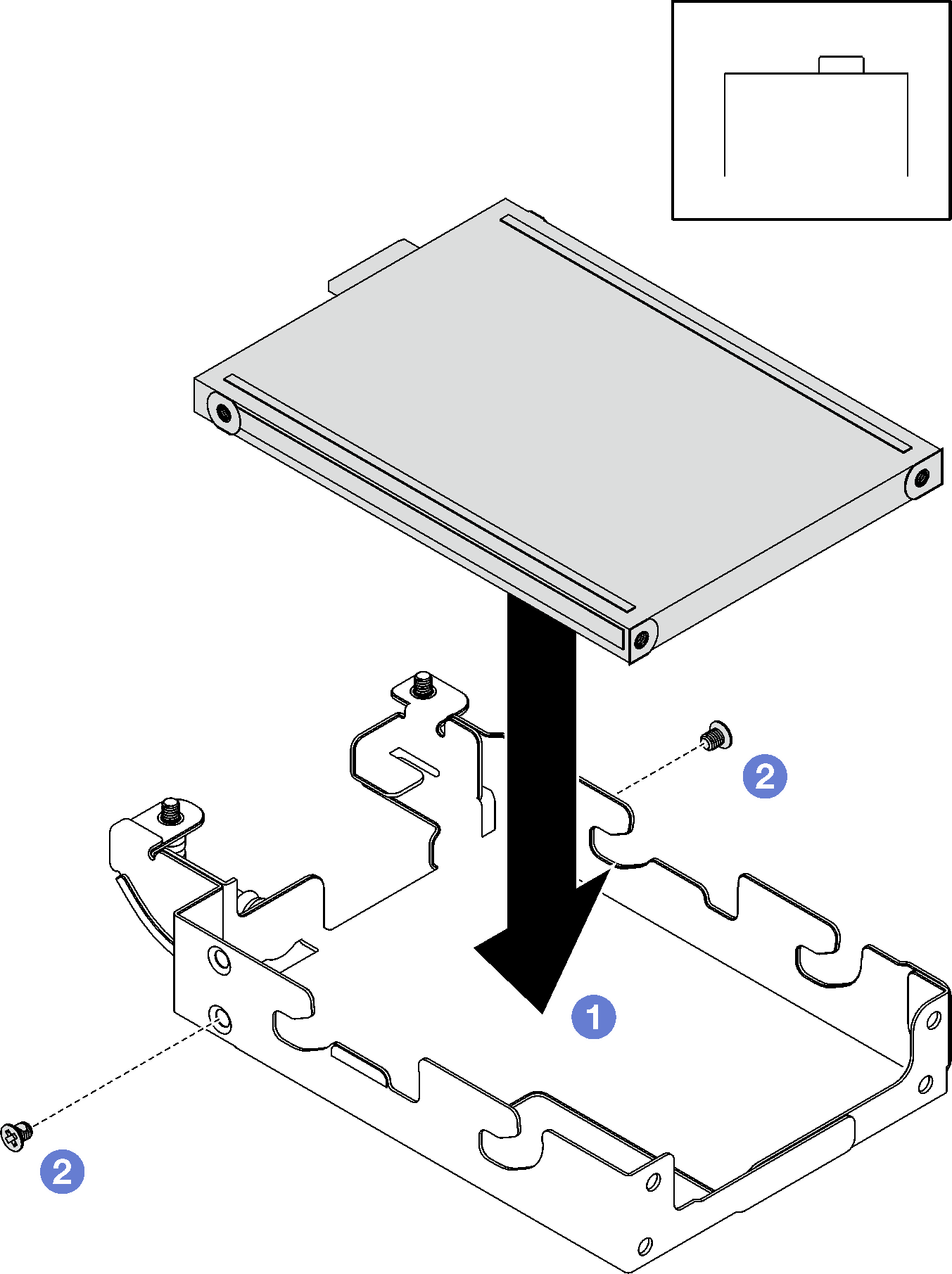 Top E3.s drive installation