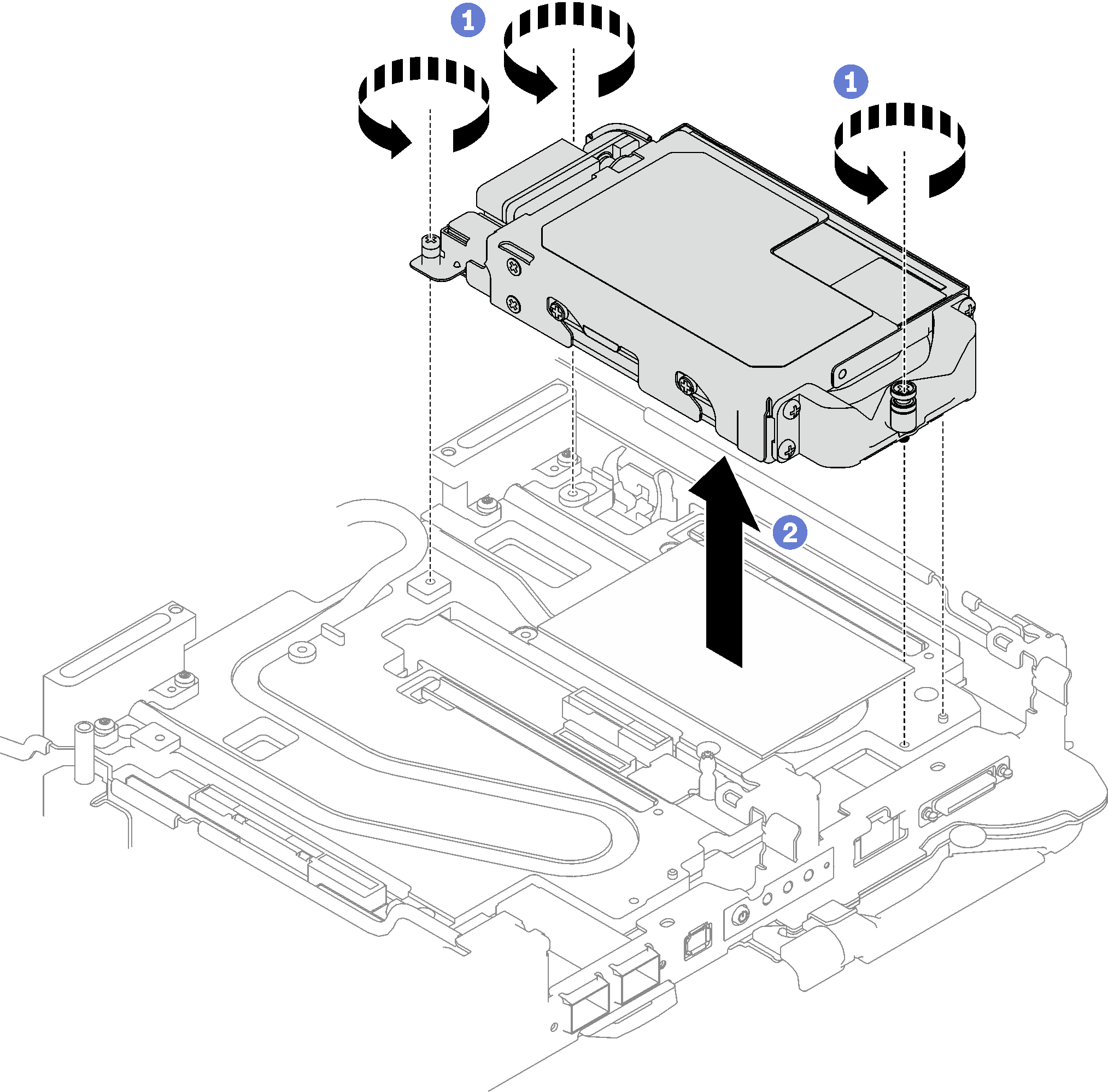 E3.s drive cage assembly removal