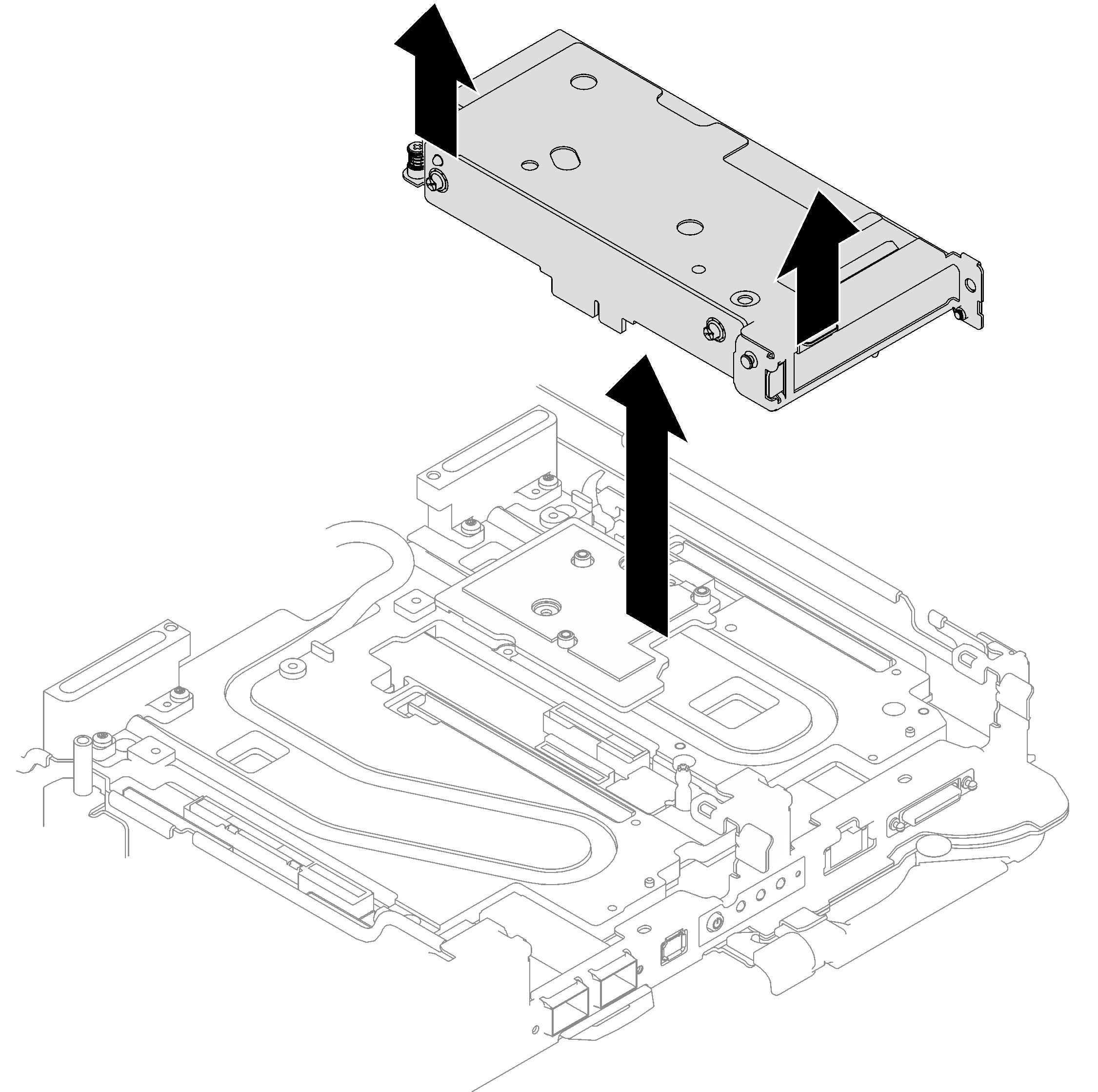 Removing the PCIe riser cage assembly