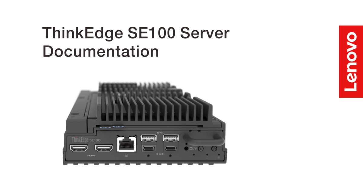 ThinkEdge SE100 Edge Server Product Image