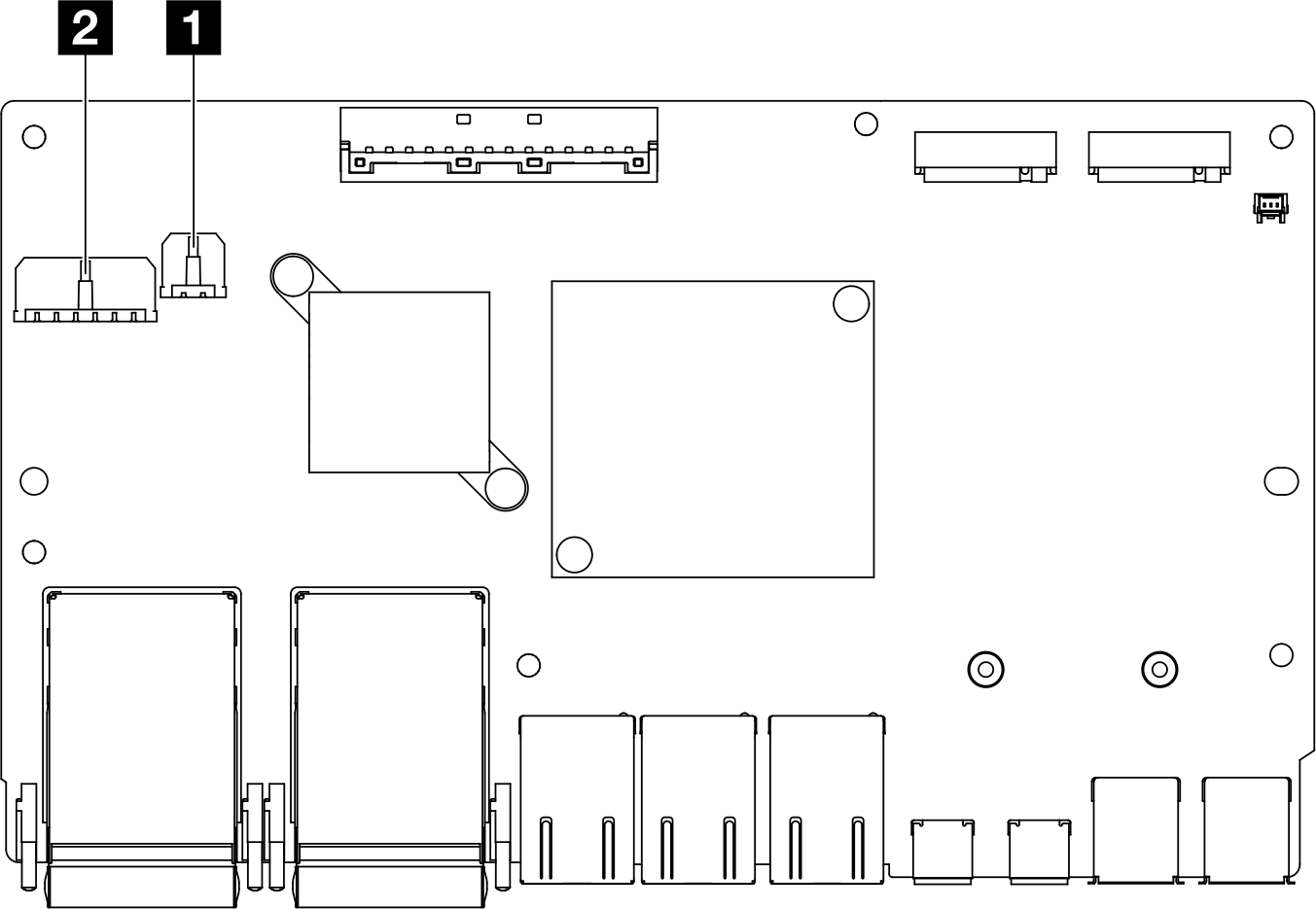 I/O module board connectors