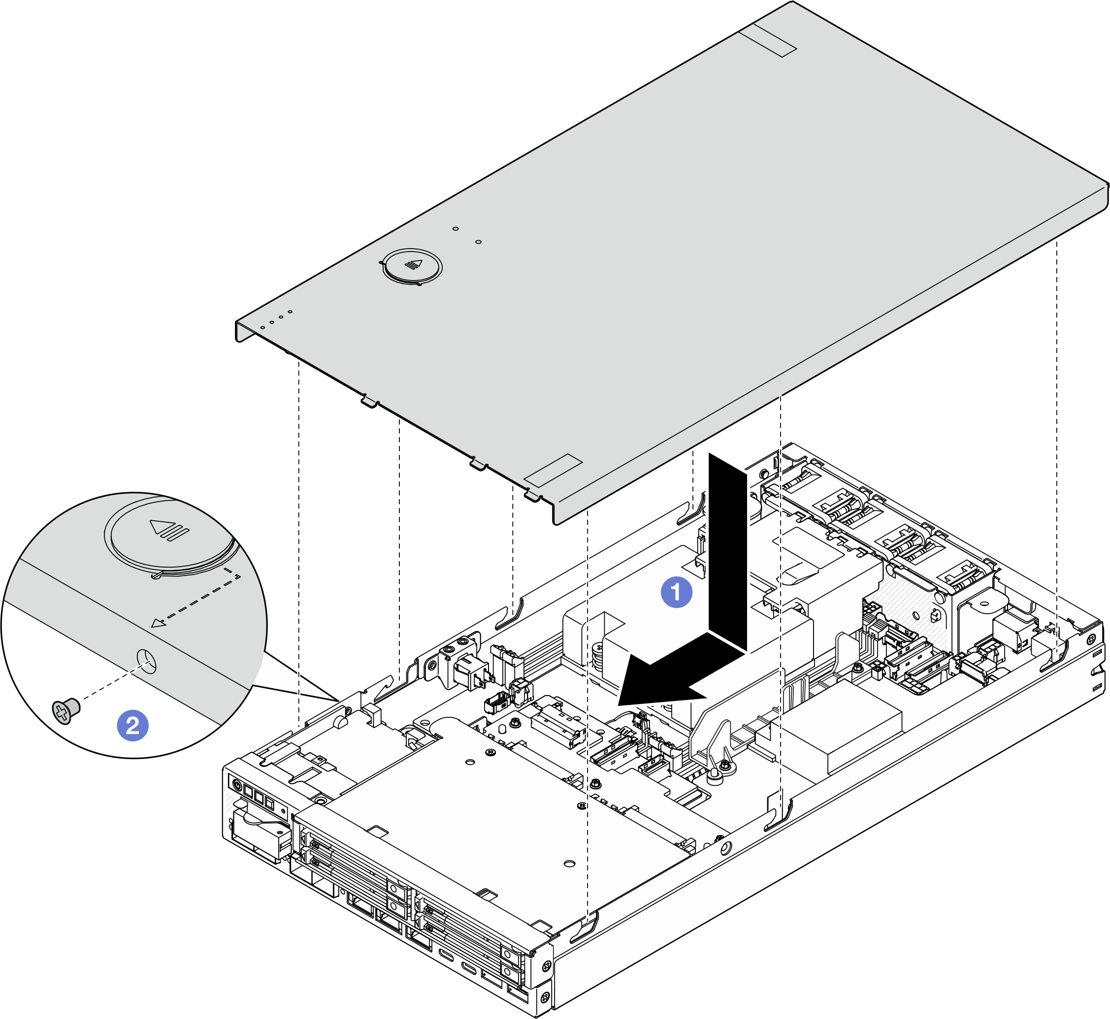 Installing top cover