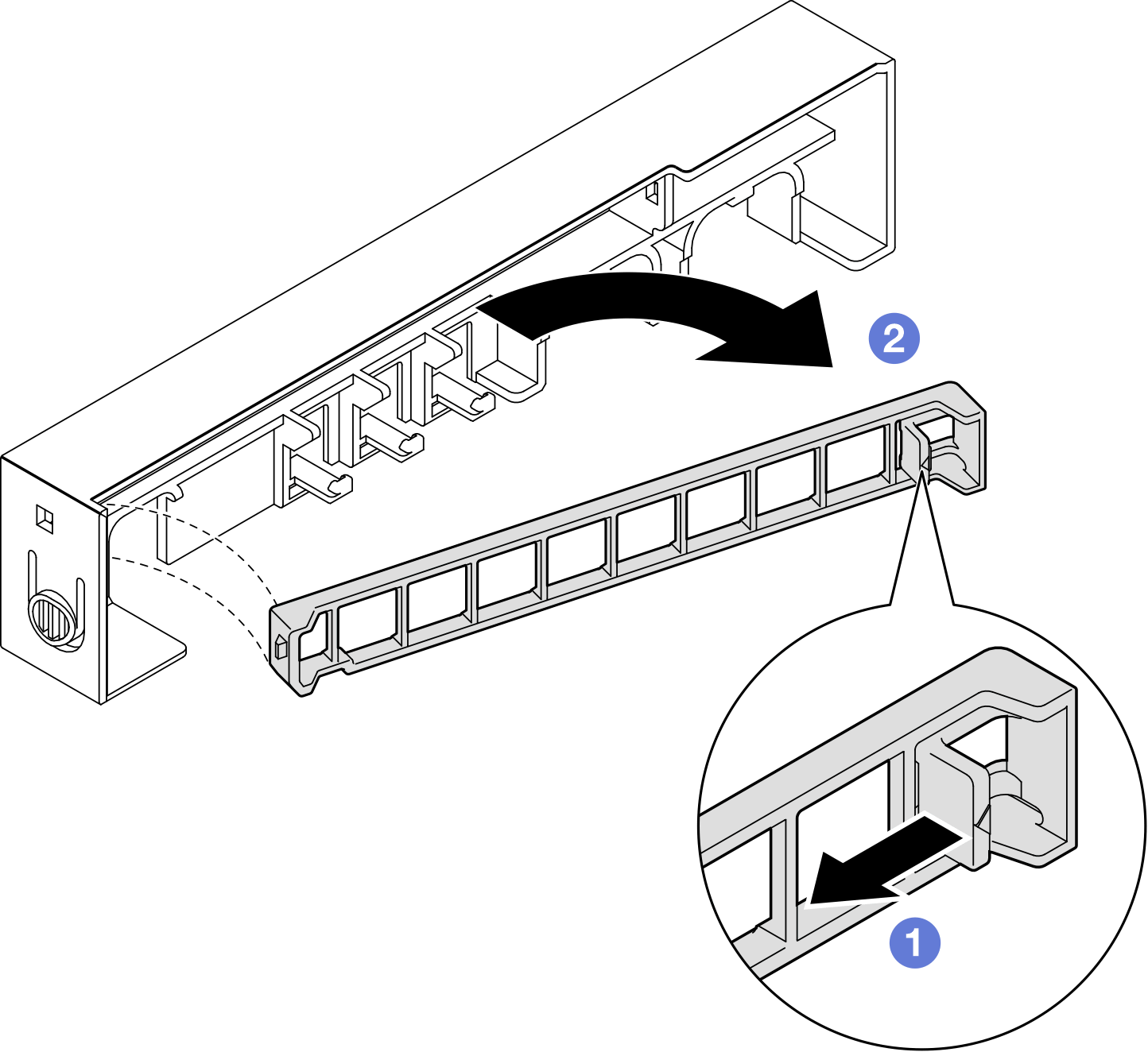 Removing the dust filter holder