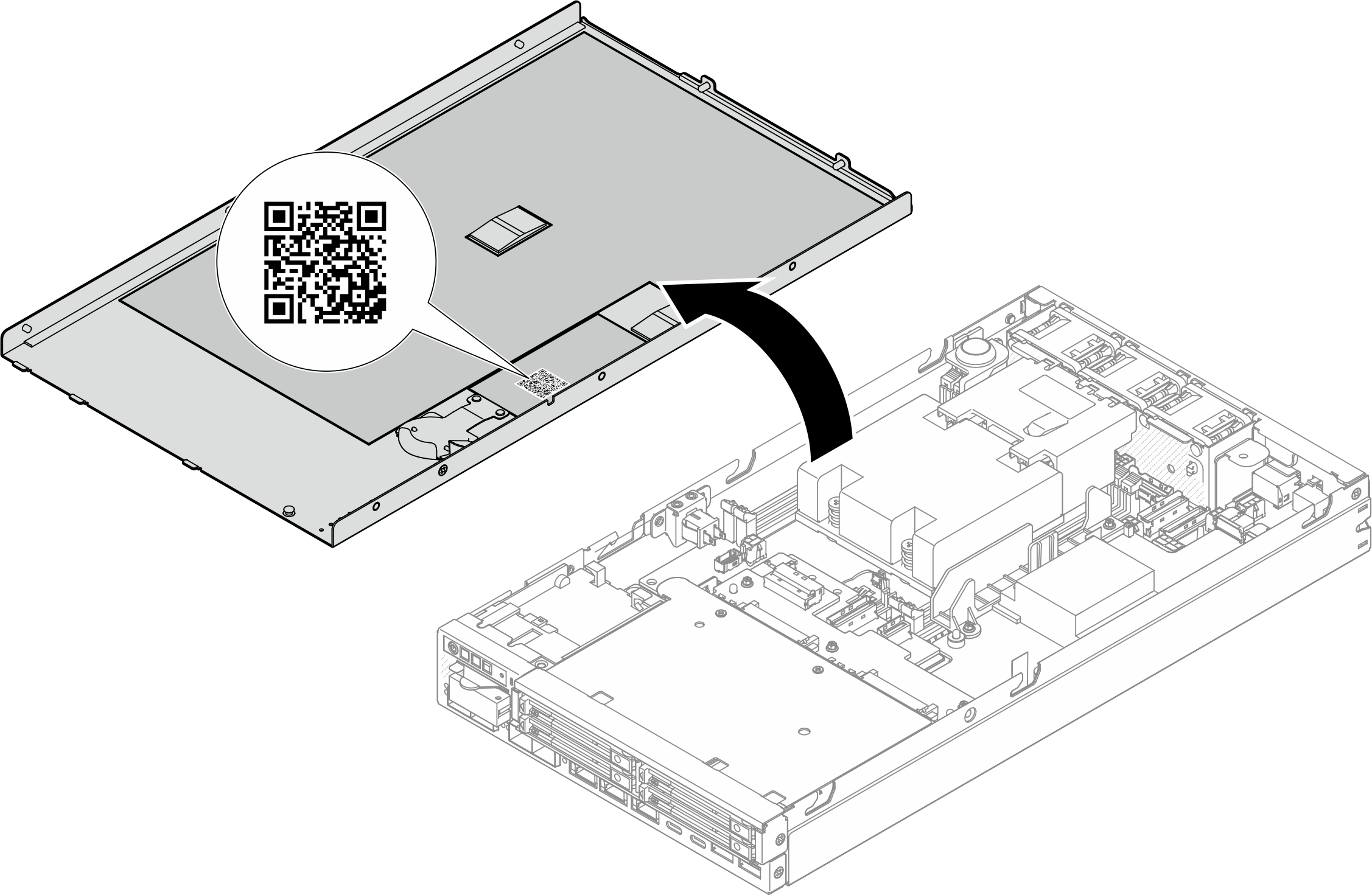 Service Label and QR code