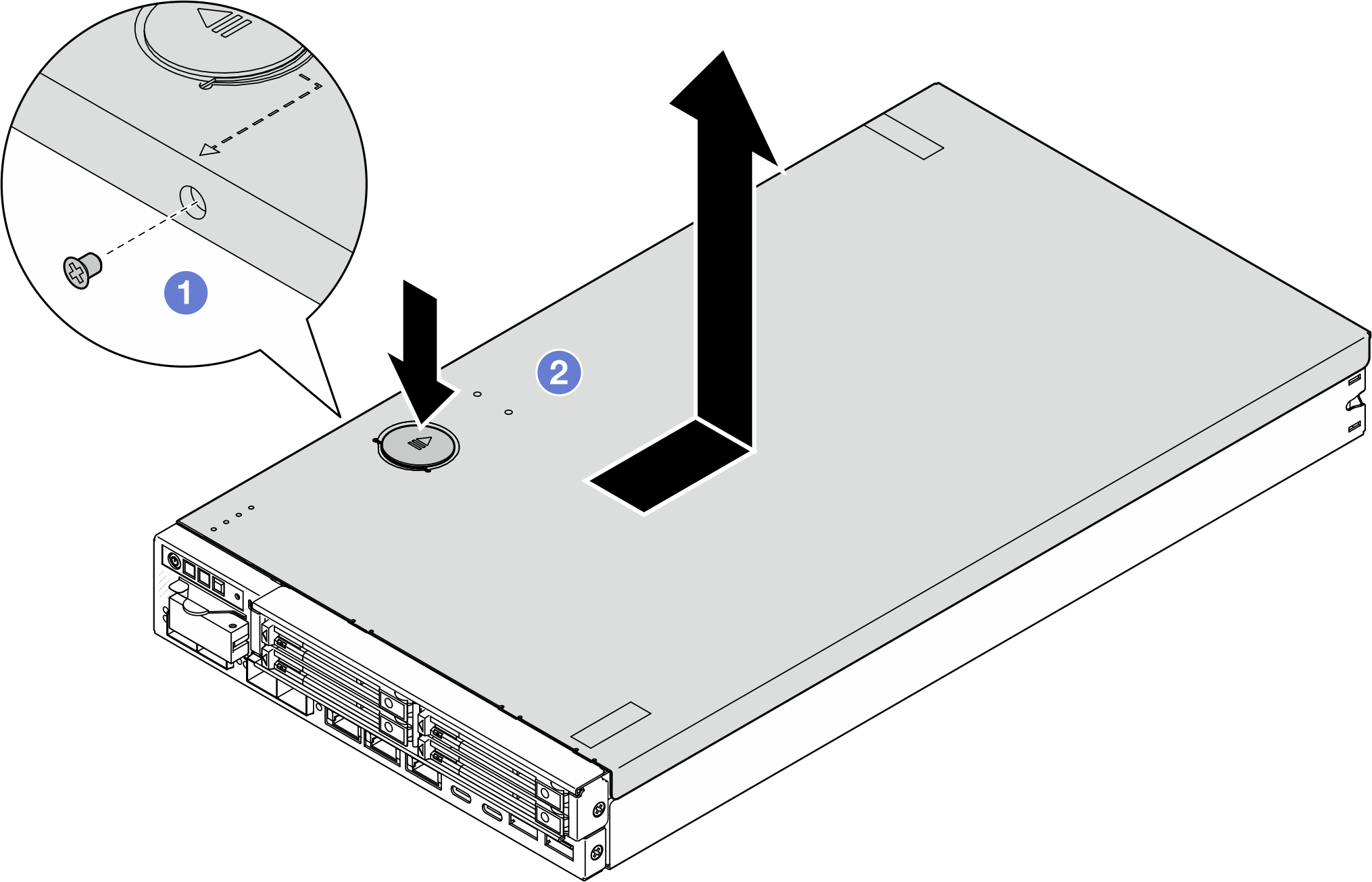 Removing the top cover