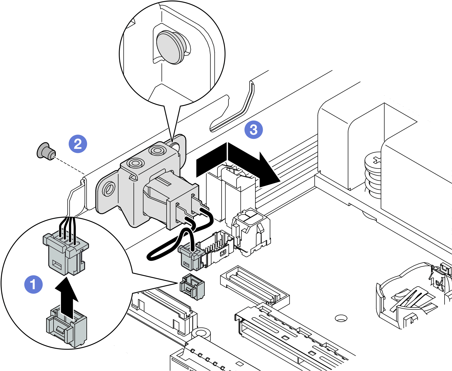 Lock position switch cable