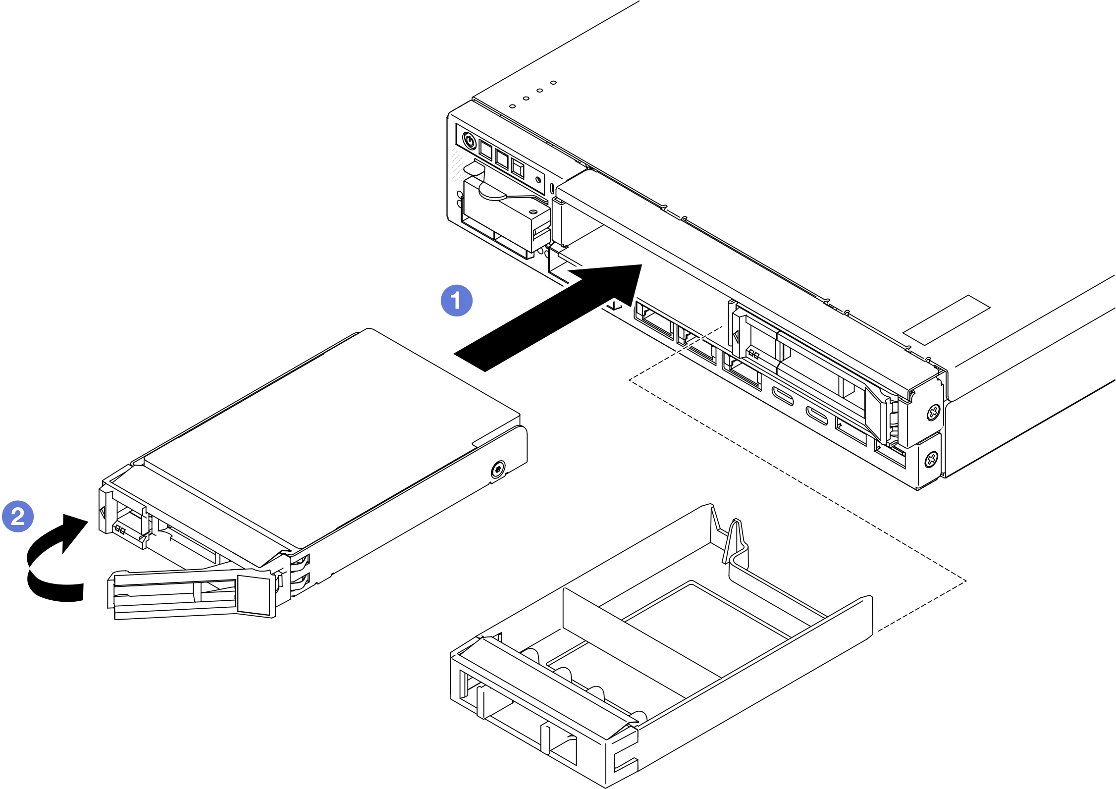 Installing a 2.5-inch hot-swap drive