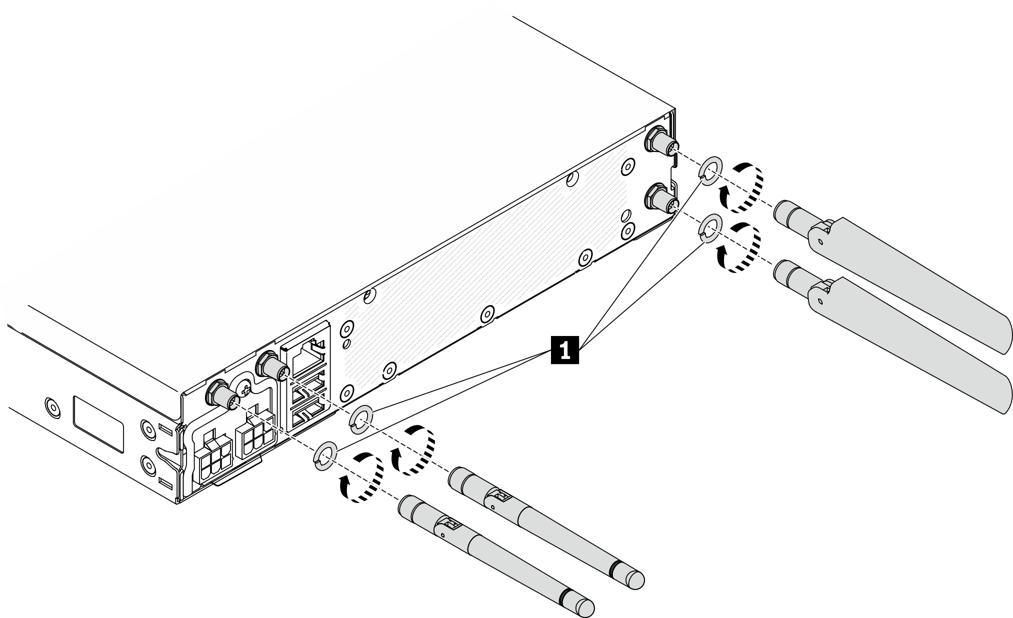 LTE/WLAN Antenna installation