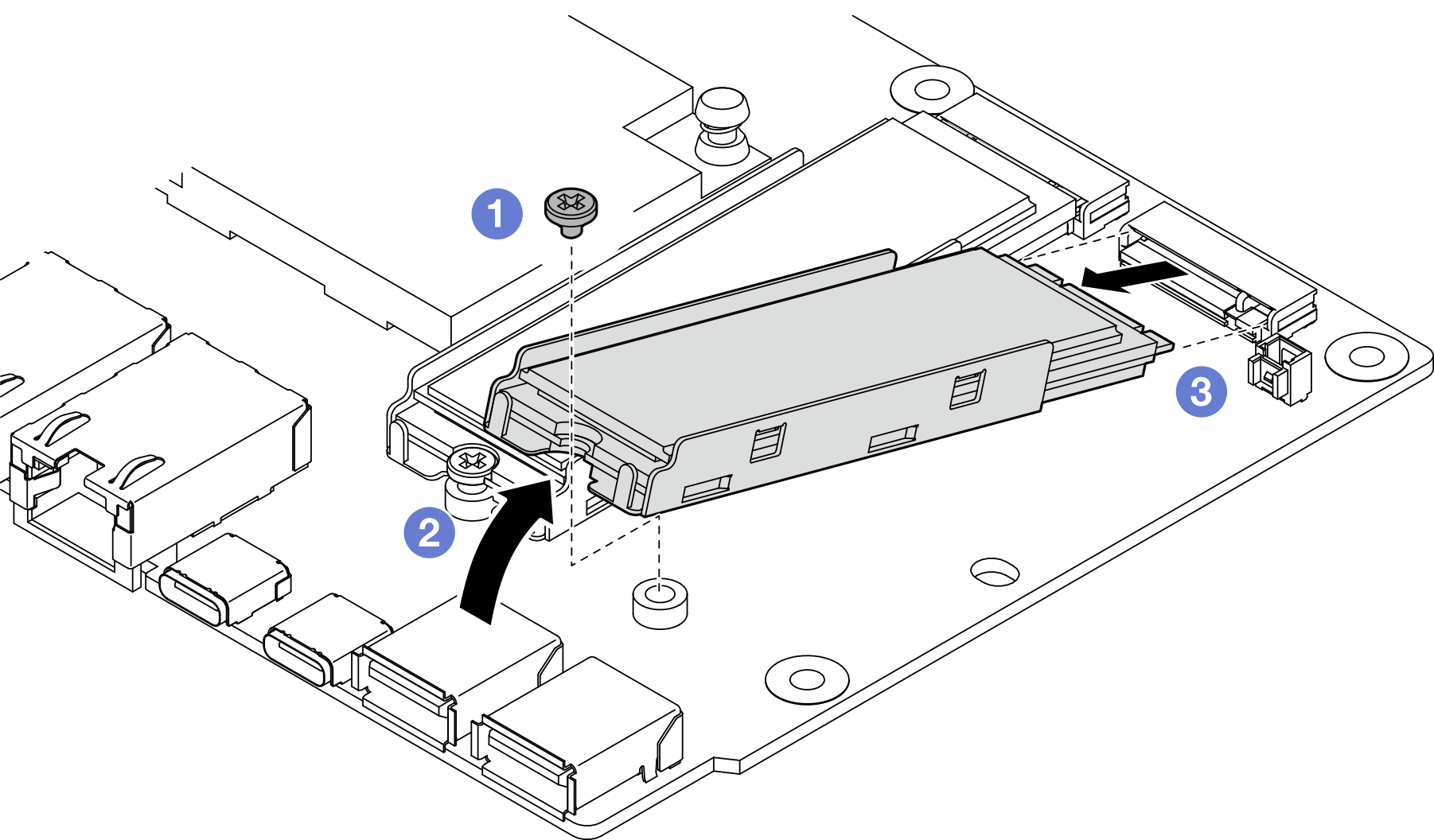 Retrait d’une unité M.2