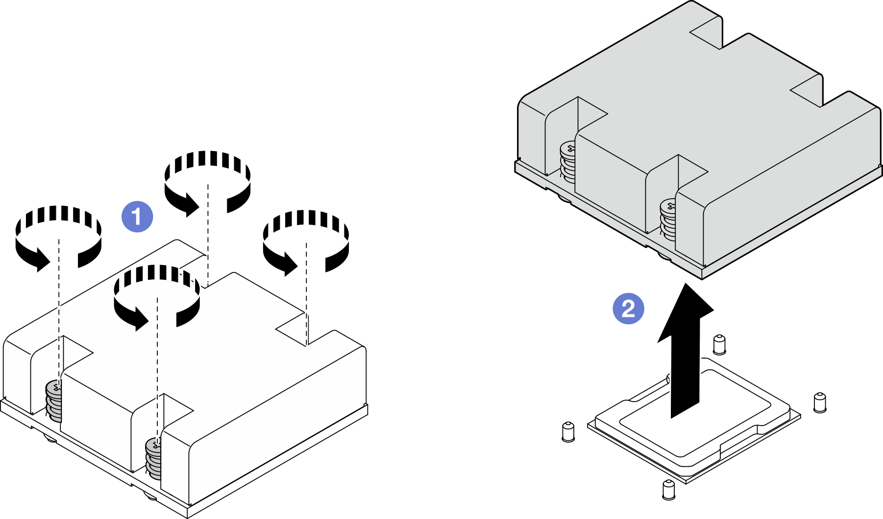 Removing the heat sink