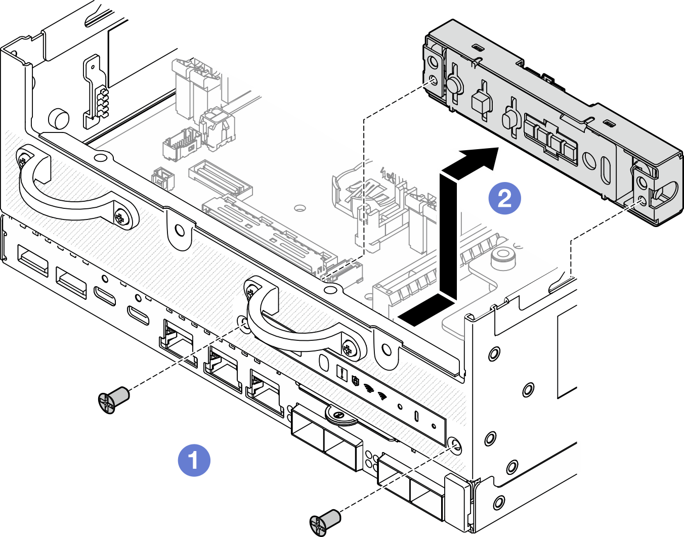 Removing the front operator panel