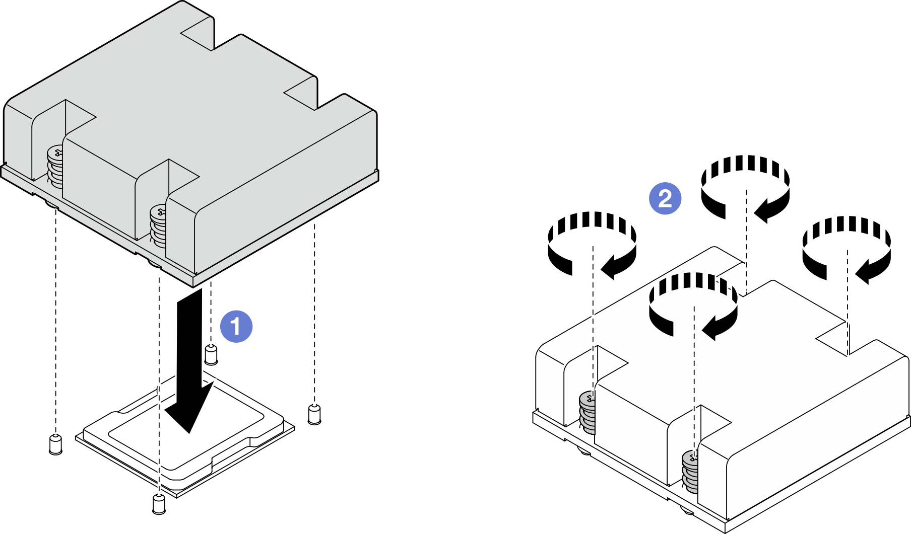 Installing the heat sink