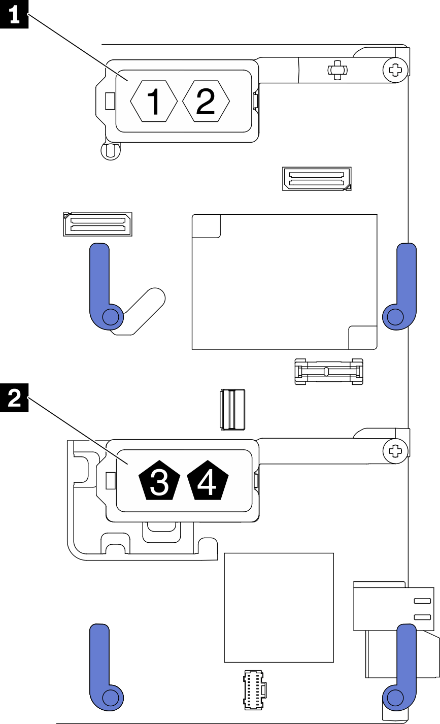 I/O expansion adapter connectors numbering and shape
