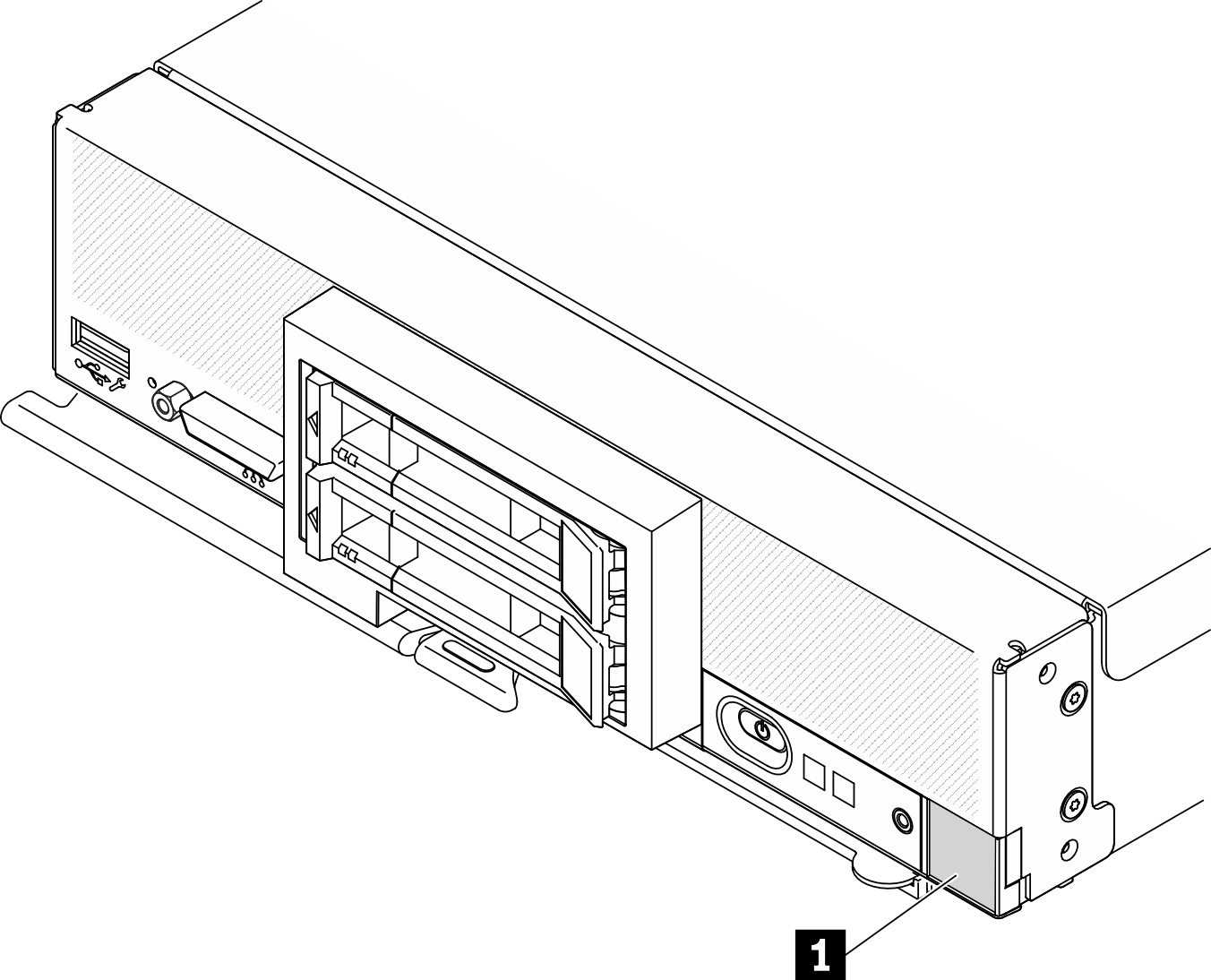 ID label on the front of the node