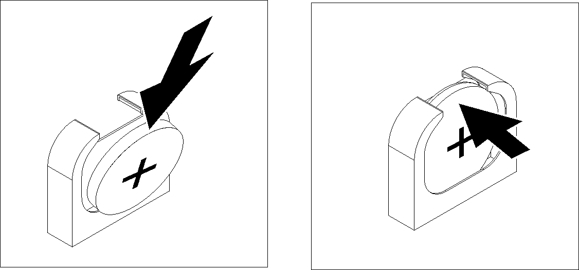 Graphic illustrating installing the CMOS battery