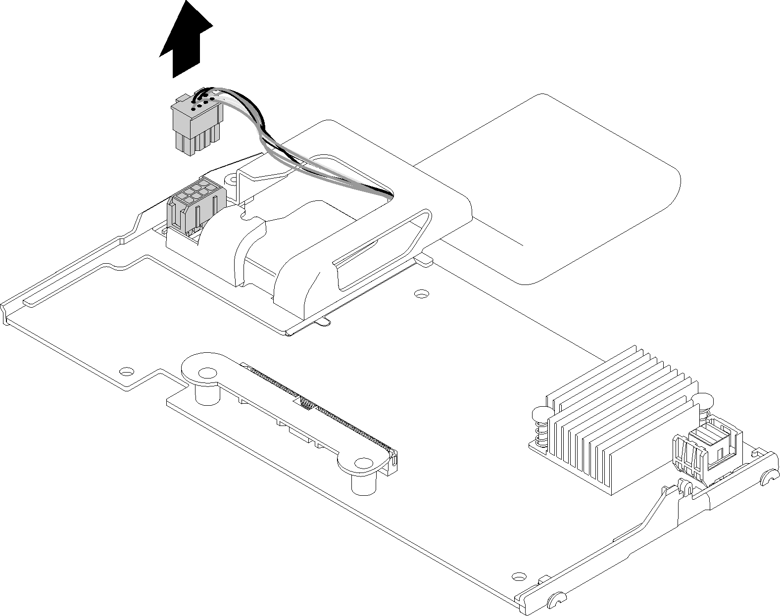 Graphic illustrating flash power module removal.