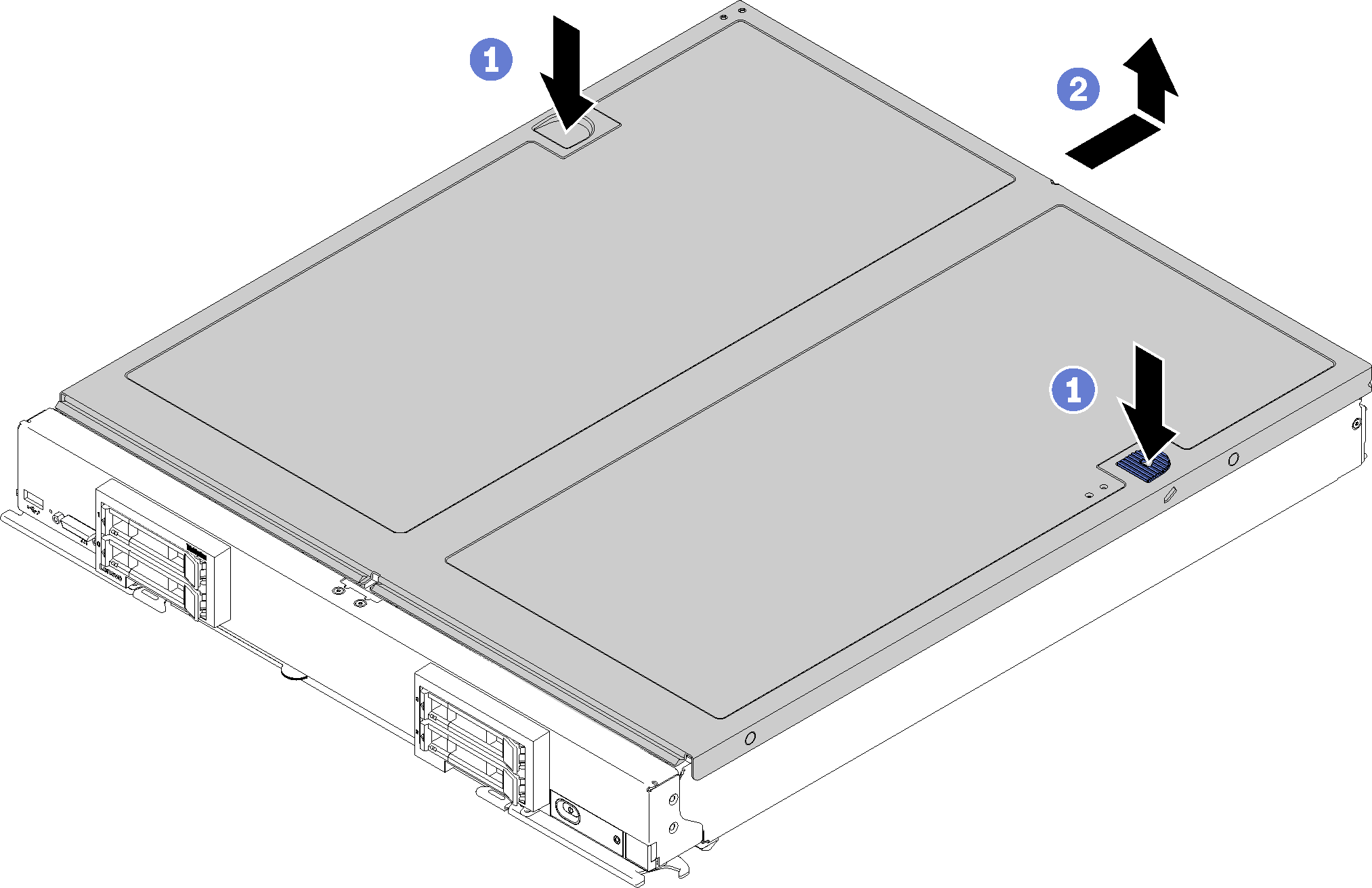 Graphic illustrating removal compute node cover