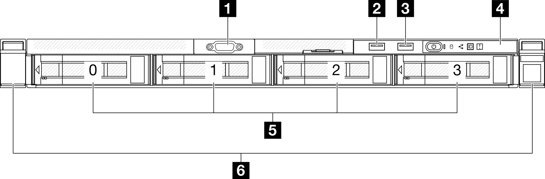 3.5-inch hot-swap drives model front view