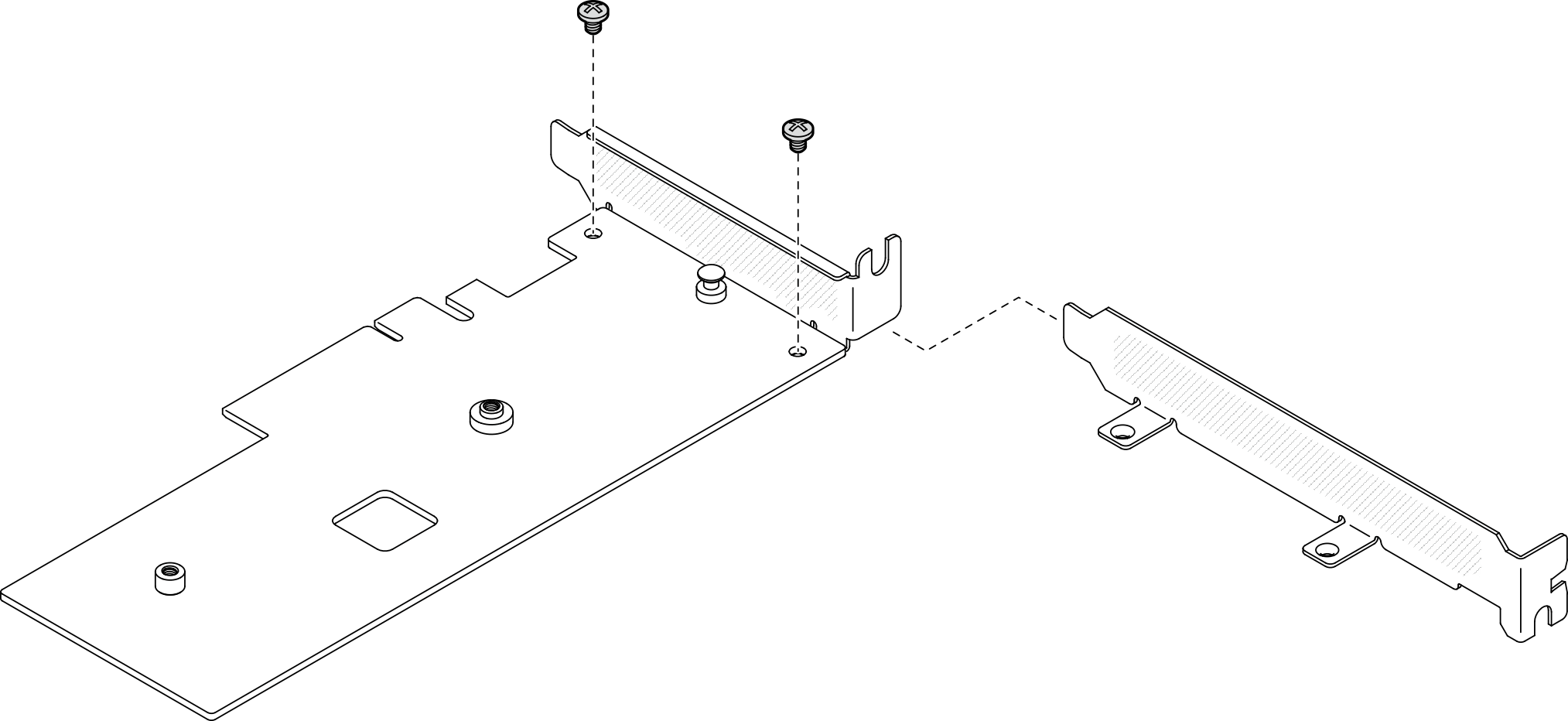 Low-profile bracket installation