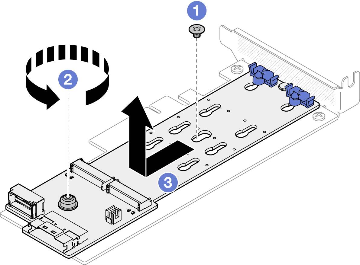 Removing M.2 boot adapter