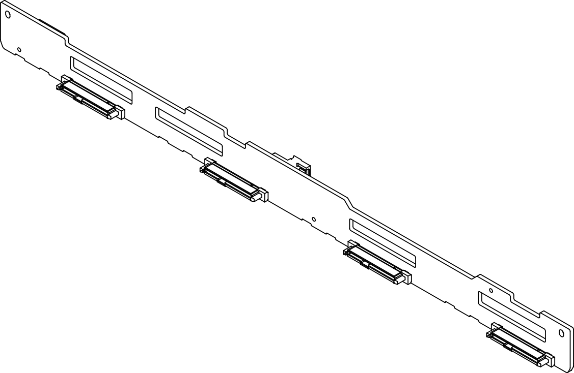 Backplane, four 3.5-inch hot-swap drives