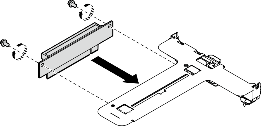 PCIe riser card installation