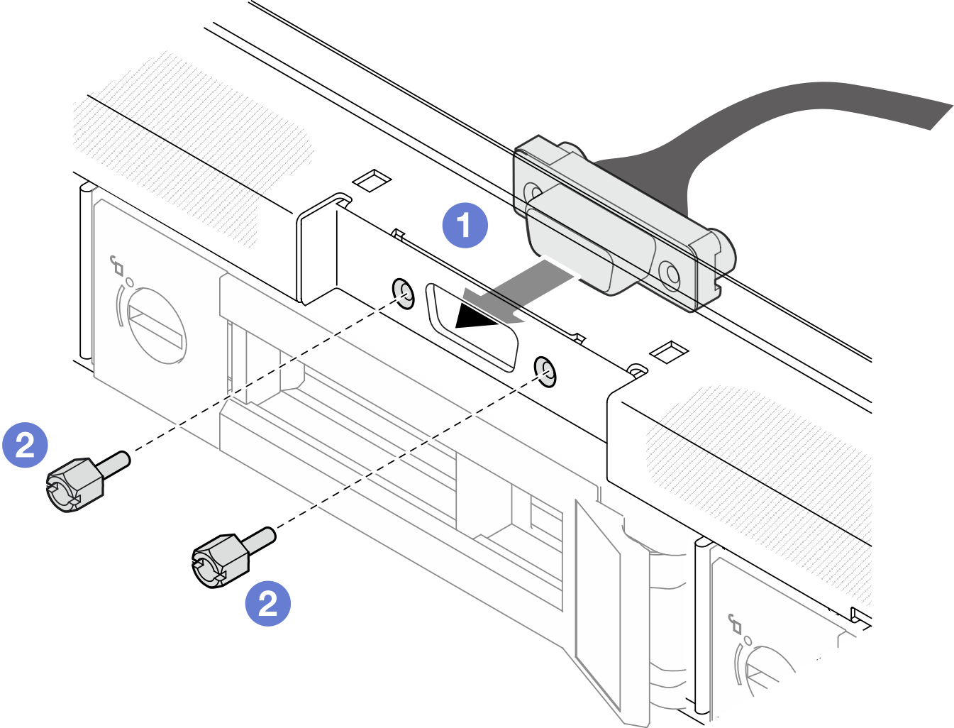 VGA cable installation