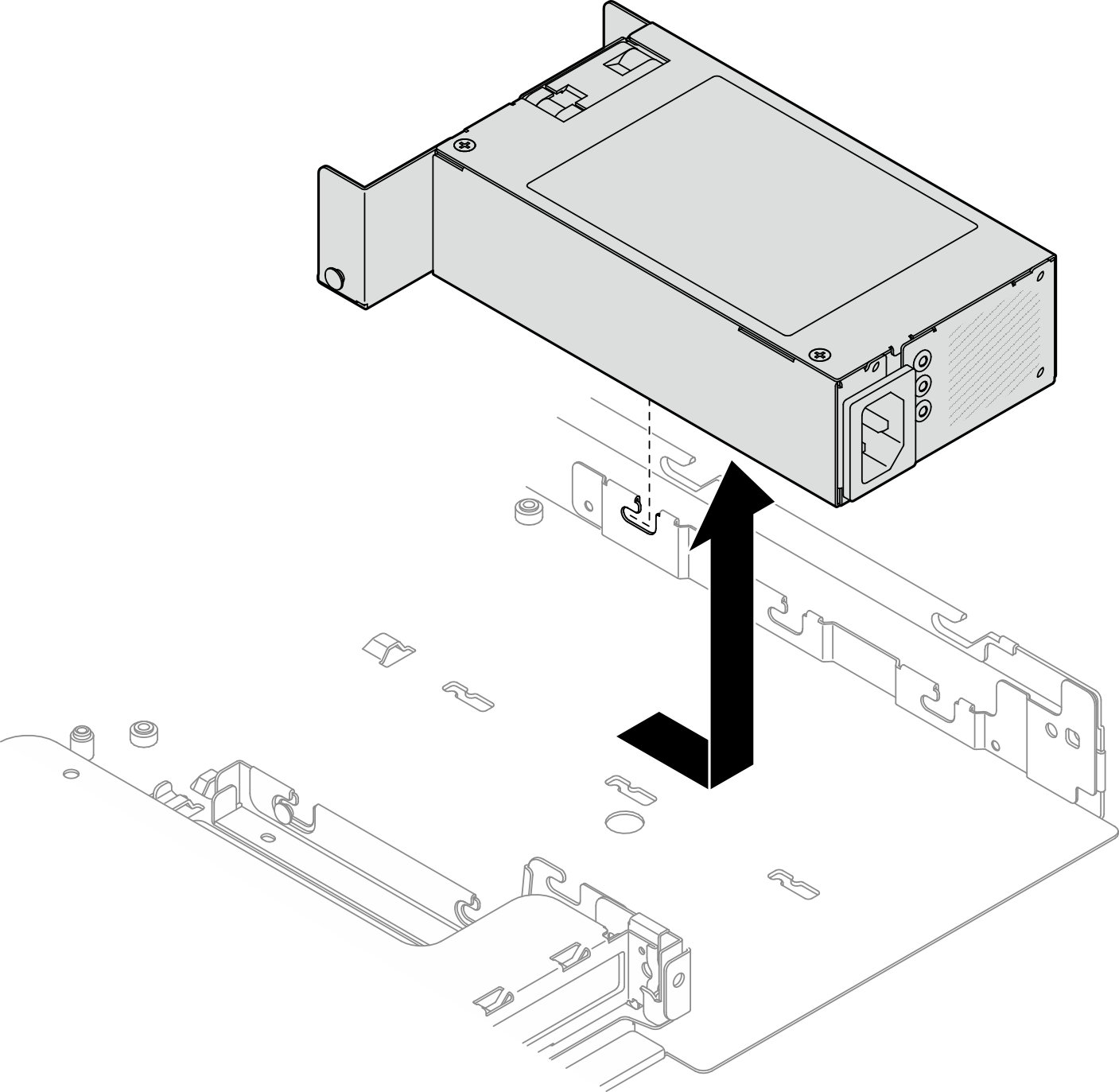 Fixed power supply unit removal