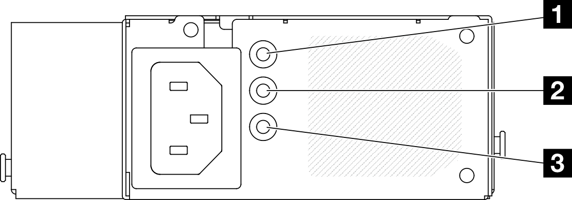 Fixed power supply unit LEDs