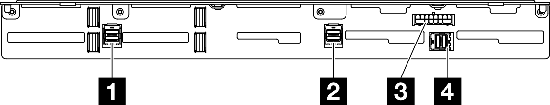 Ten 2.5-inch hot-swap drive backplane connectors