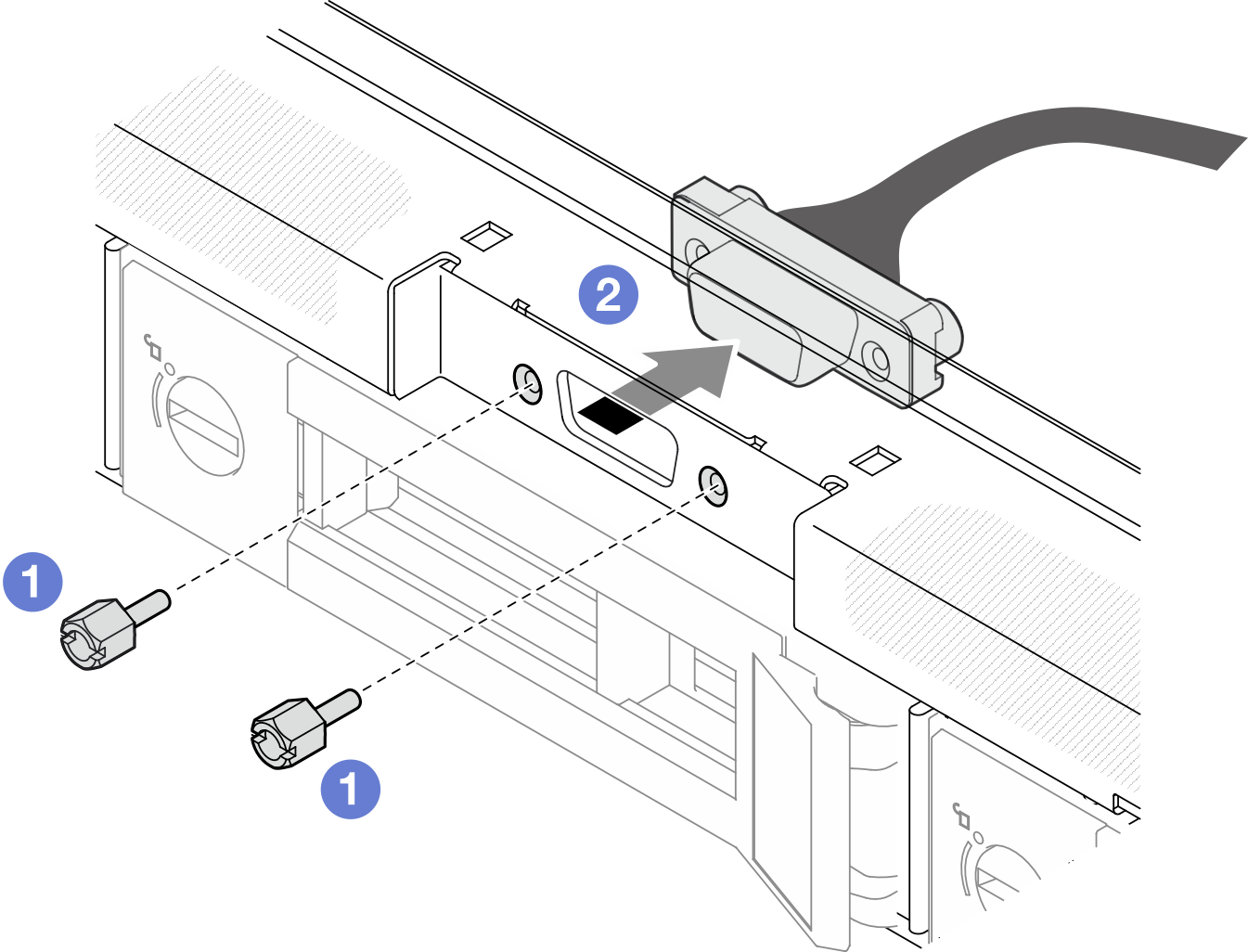 VGA cable removal