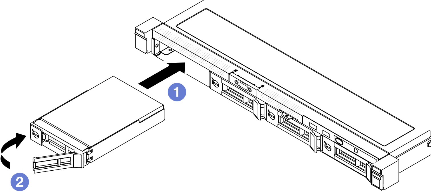 Simple-swap drive installation