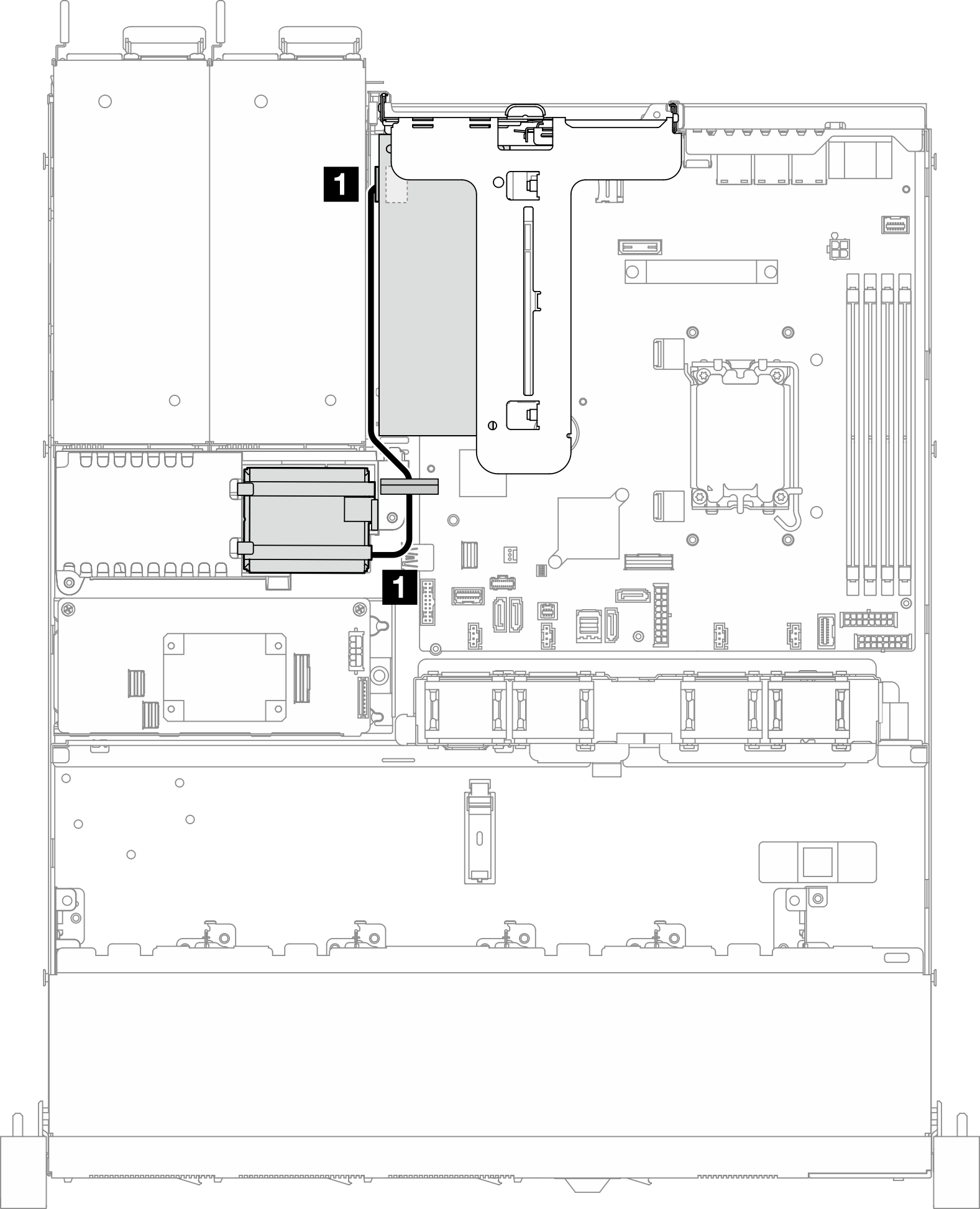 Flash power module cable routing