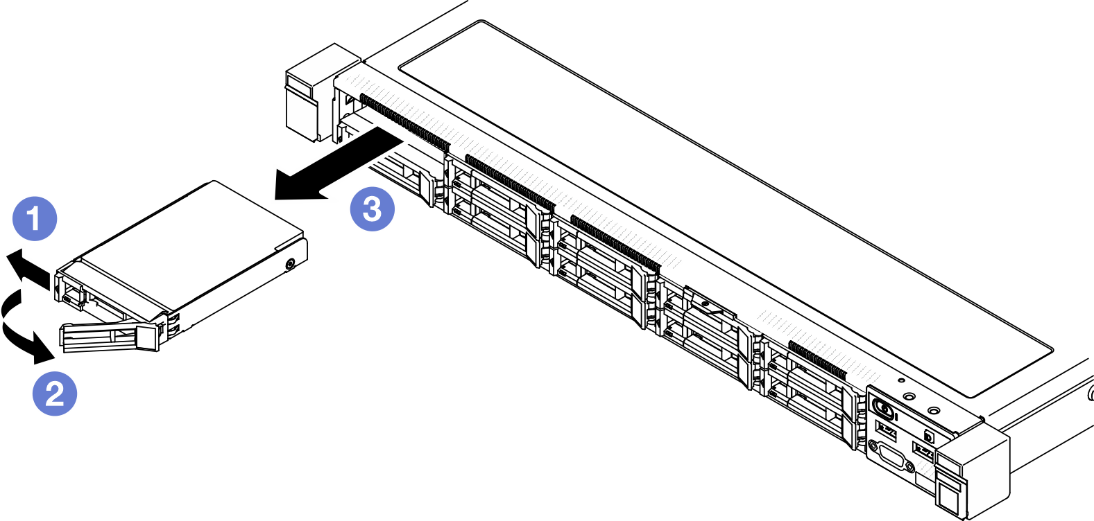 2.5-inch hot-swap drive removal