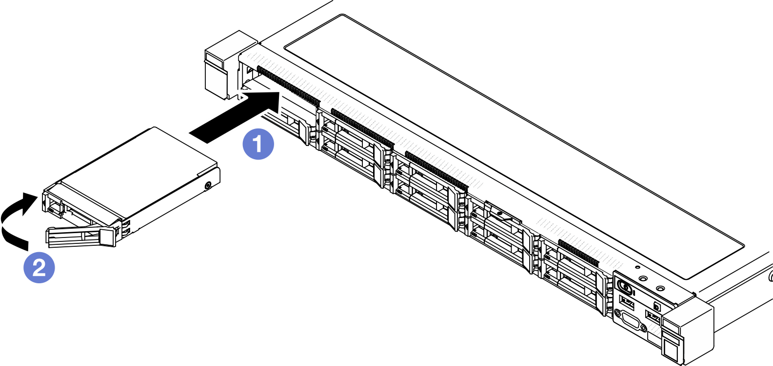 2.5-inch hot-swap drive installation