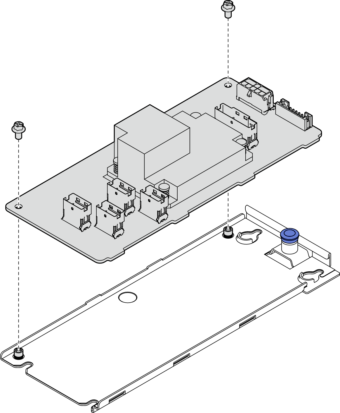 Internal CFF adapter tray installation