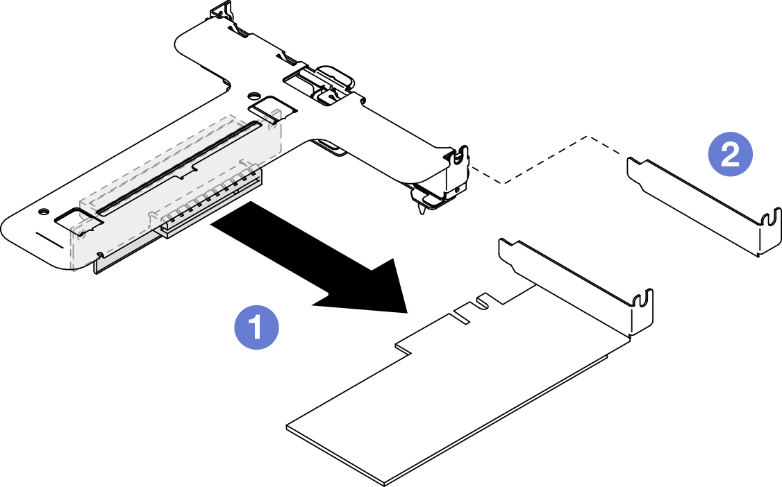 PCIe adapter removal (slot 1)