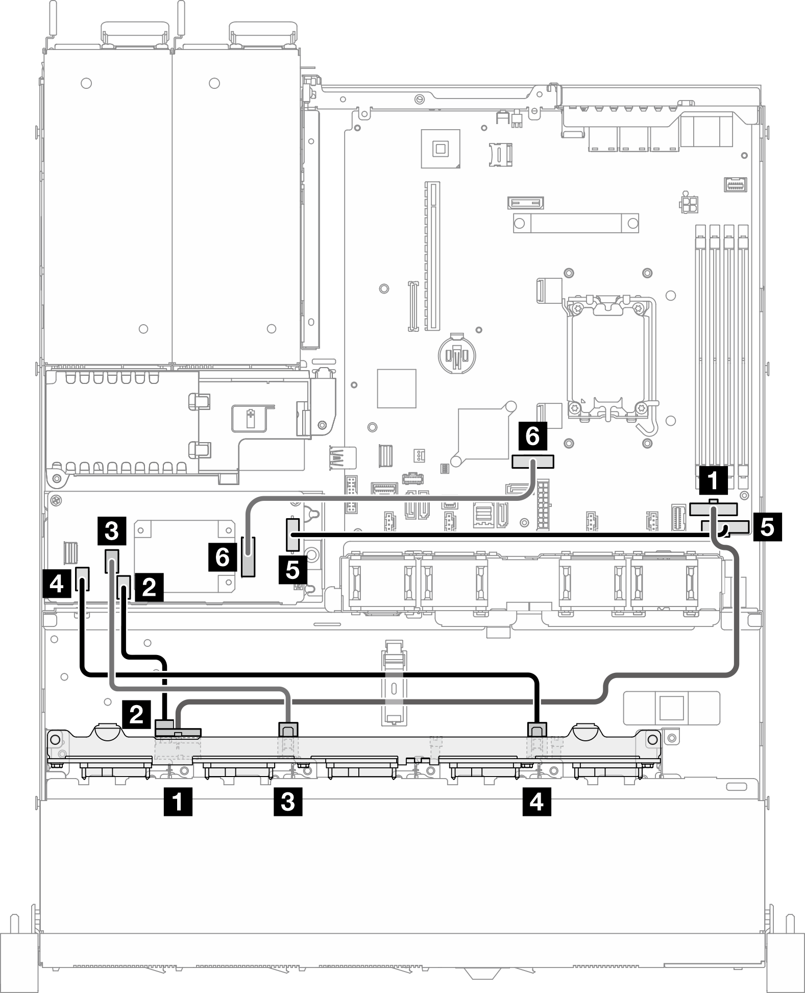 Ten SATA/SAS drives with one CFF RAID (Hardware RAID/HBA)