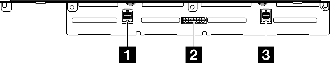 Eight 2.5-inch hot-swap drive backplane connectors