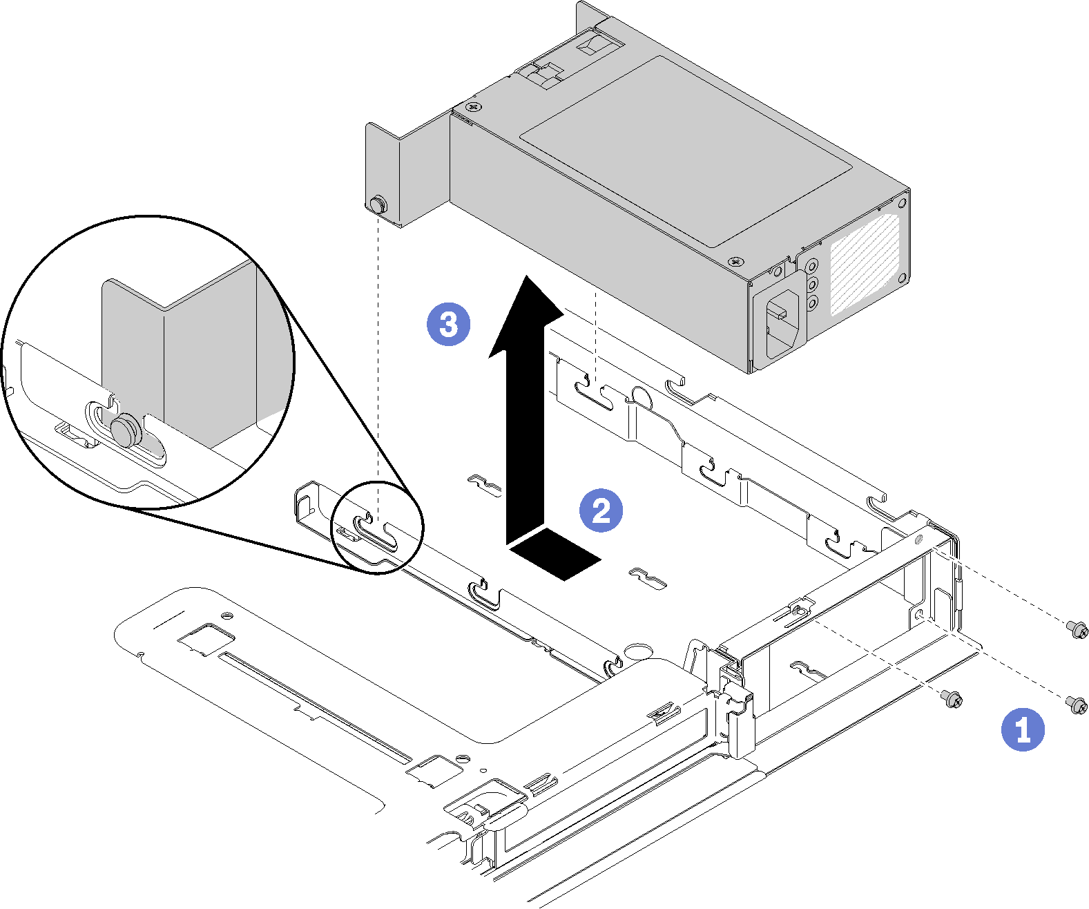 Power supply unit removal