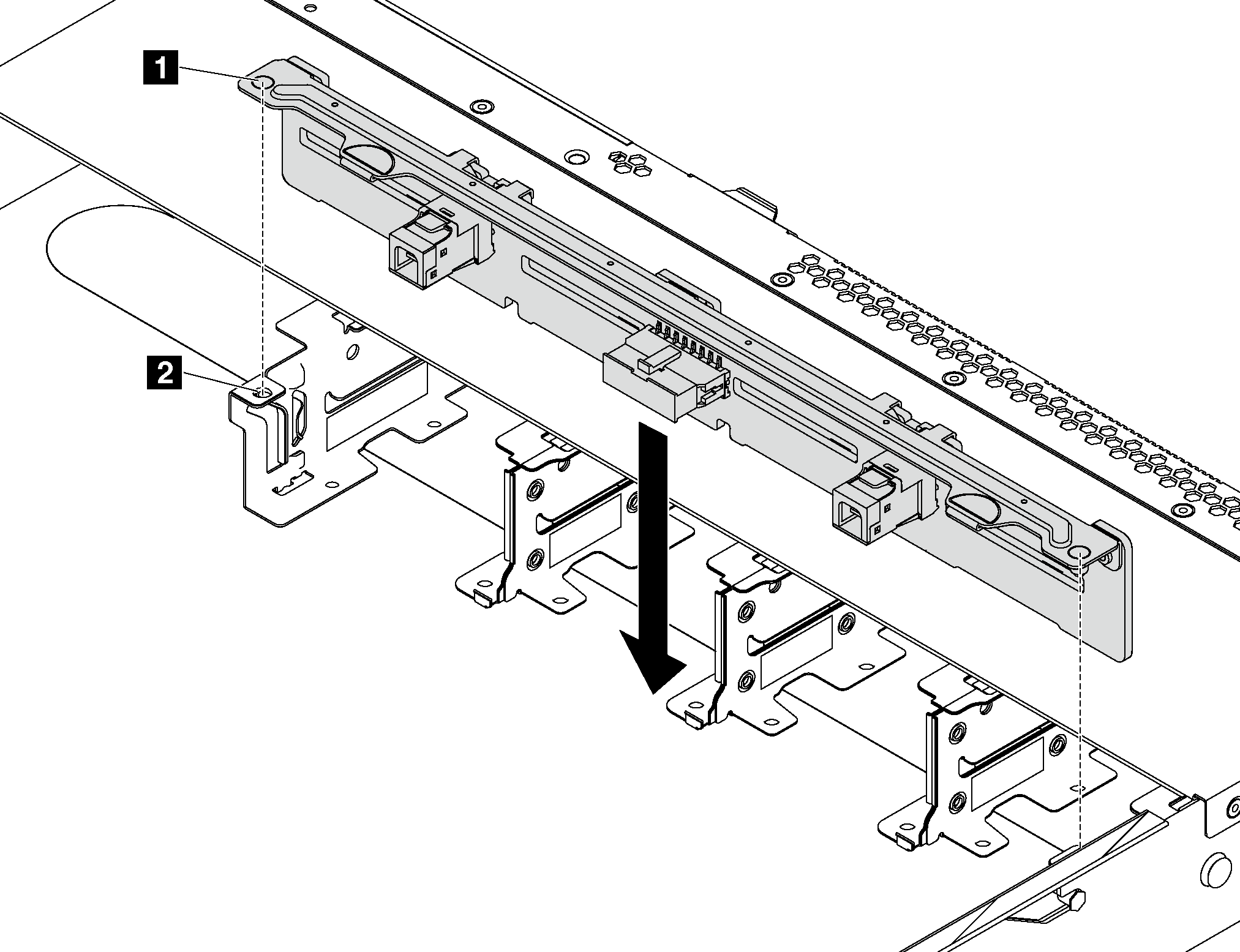 Install the backplane for eight 2.5-inch hot-swap drives