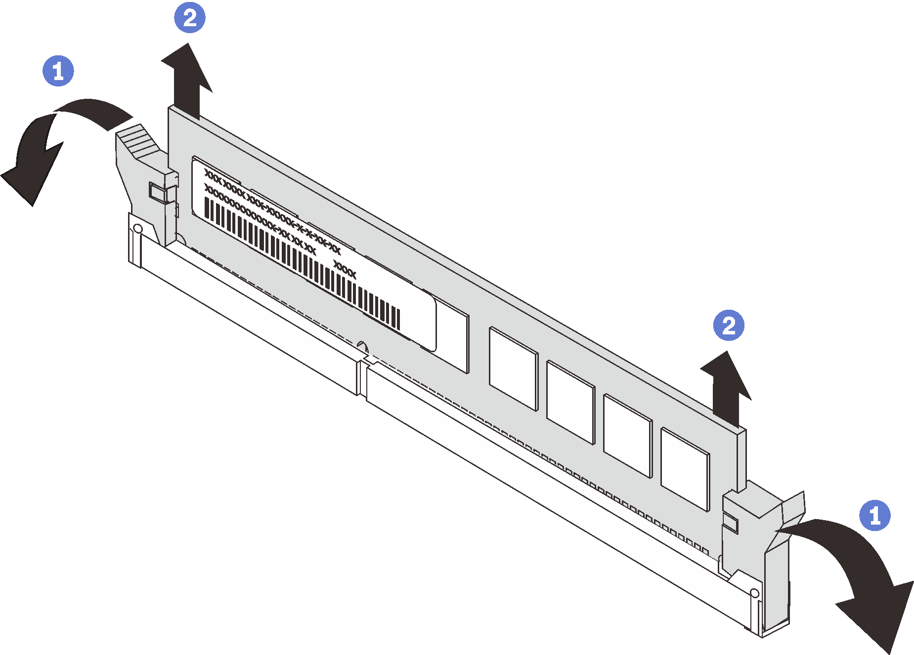 Remove the memory module from the slot.