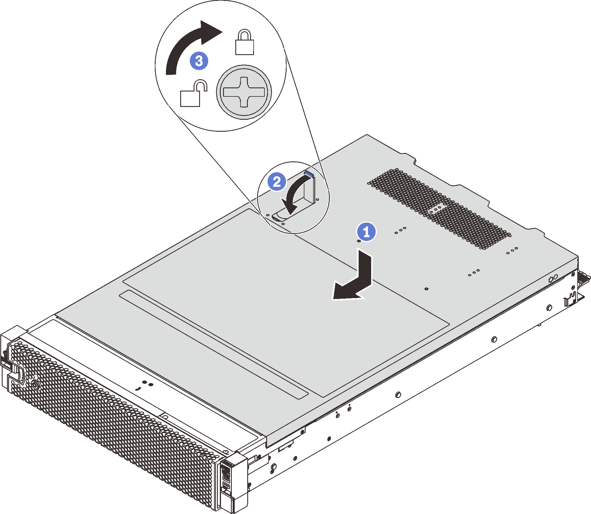 Top cover installation