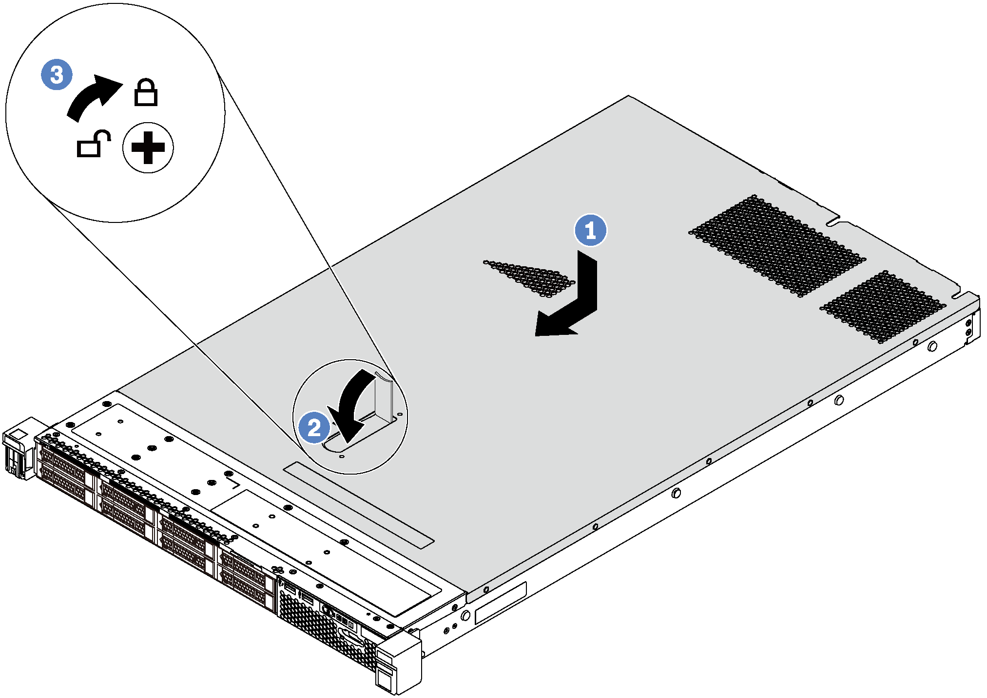 Top cover installation