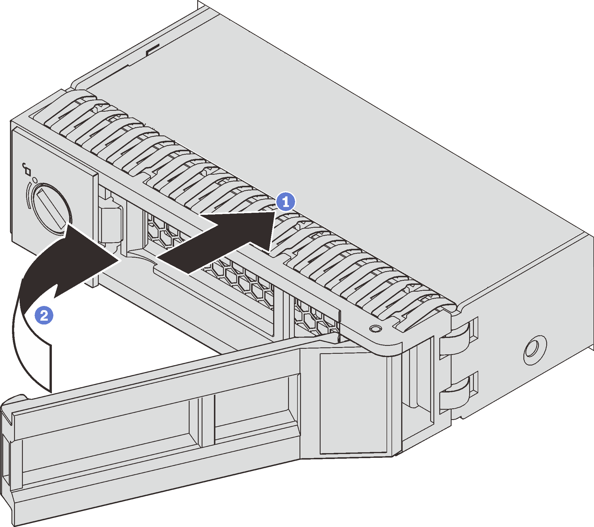 3.5-inch simple-swap drive installation