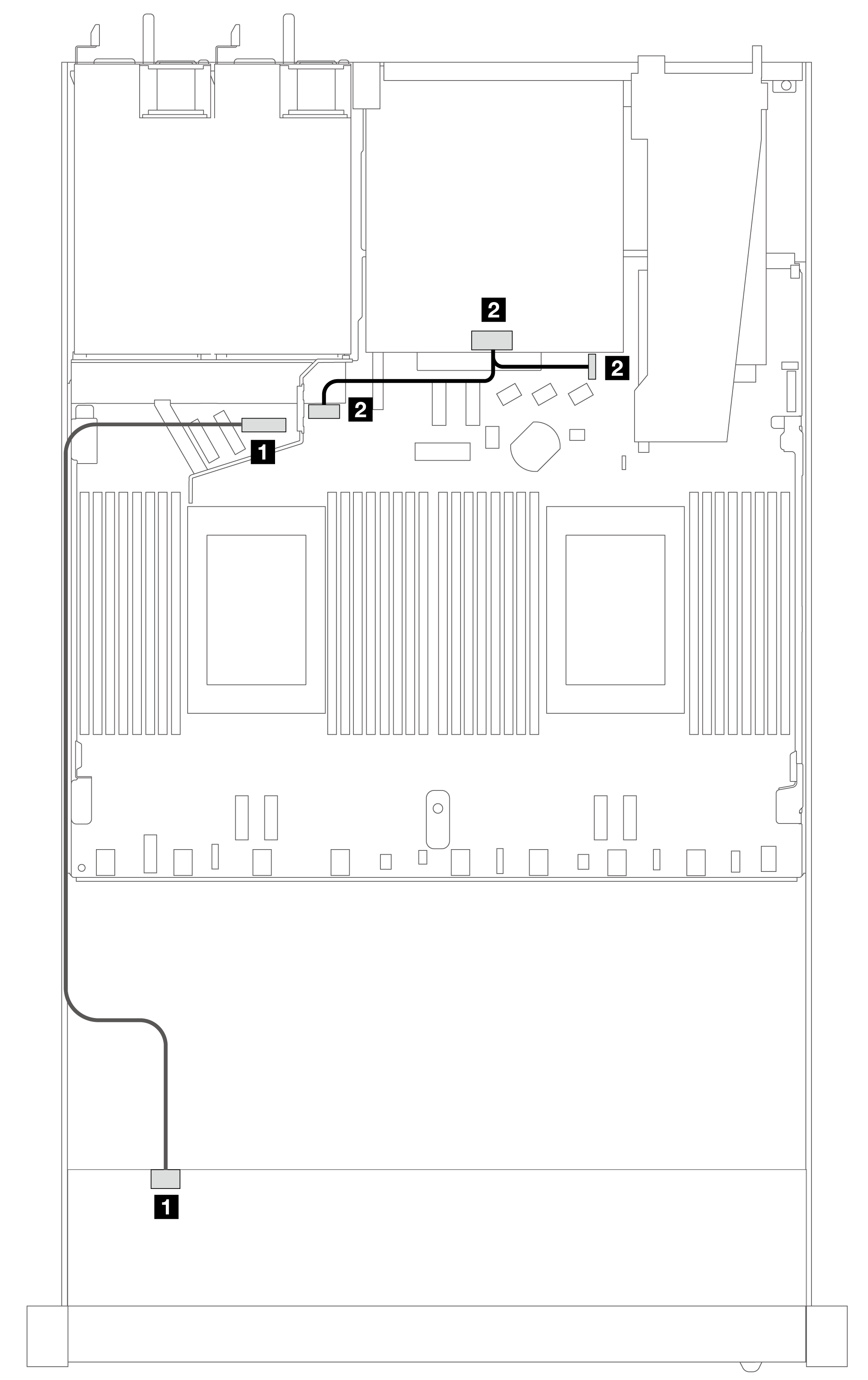 Backplane power cable connection